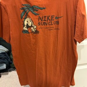 Nike Orange Sun Club Graphic Short Sleeve Tee